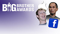 Mark Zuckerberg (l.), Facebook-Grnder, und Apple-Chef Steve Jobs wurden ausgezeichnet.